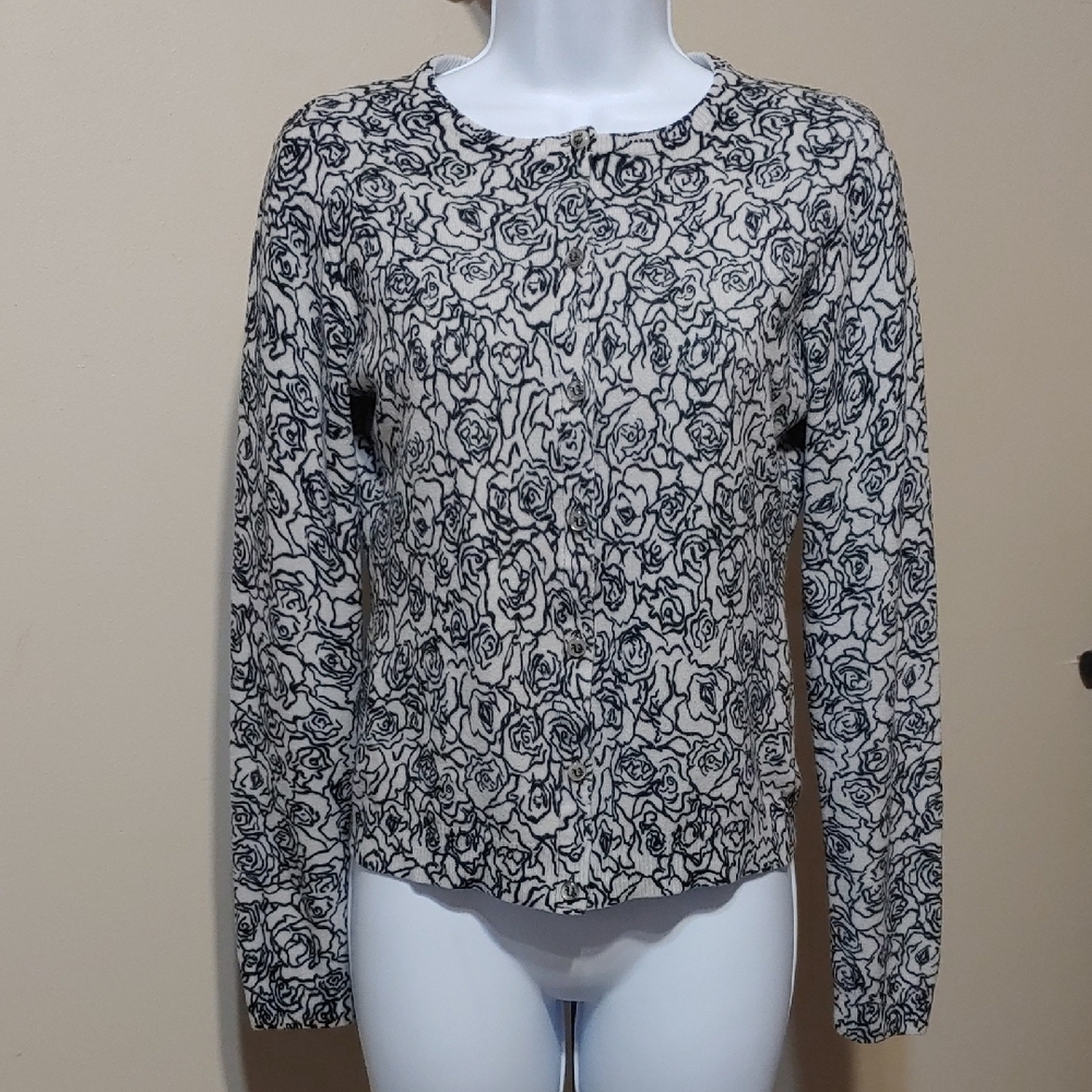 Volcom Black And Grey  Floral Cardigan